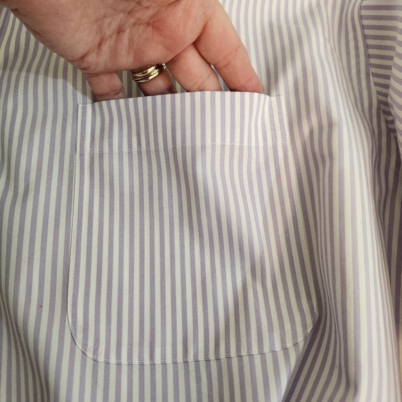Nordstrom Men's Striped button down collar Dress Shirt, - Picture 6 of 8